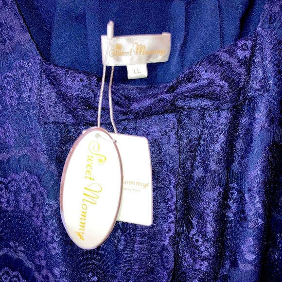 NWT “Sweet Mommy” Maternity and Nursing Straight Shape Lacy Formal Dress ~LL~ - Picture 2 of 5